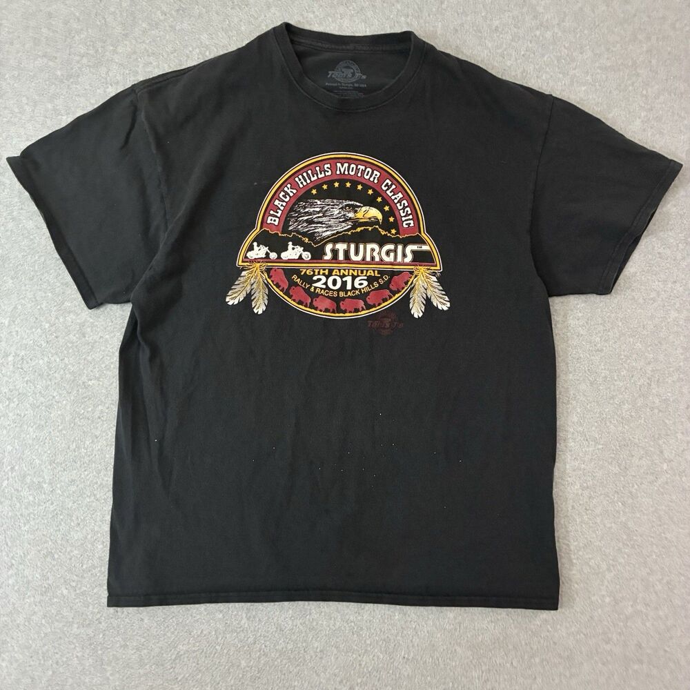2016 Sturgis Black Hills Motor Classic T-Shirt Men’s XL Eagle Motorcycle Rally